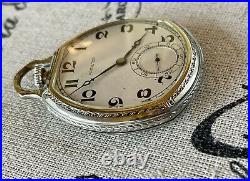 1924 Scarce Hamilton Van Buren 912, Mdl 2, 17j, Pocket Watch in 14k WGF Case
