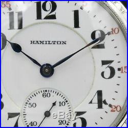 1926 Hamilton 21 Jewel RAILROAD Grade 992 Pocket Watch 16s Bar Over Crown Case