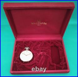 1926 WALTHAM Platinum 950 Case Hand-wound Silver Pocket Watch Used With Box