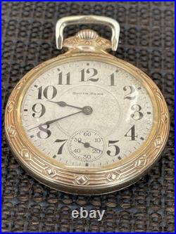 1927 South Bend Pocket Watch RR Grade 16s 21j Model 2 GF Security Case Runs