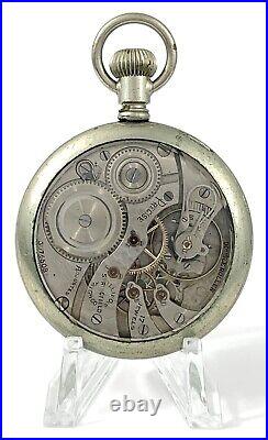 1928 Illinois 17J 16S PRECISE Double Roller Pocket Watch Salesman Case Runs
