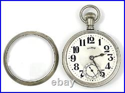1928 Illinois 17J 16S PRECISE Double Roller Pocket Watch Salesman Case Runs