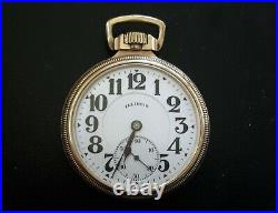 1928 Illinois Bunn Special 60 Hour Pocket Watch 16s 21j motor barrel 10k GF case