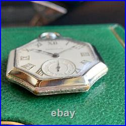 1929 Hamilton Grade 912 Octagon Case 14K Gold Filled 12S 17 Jewels Pocket Watch