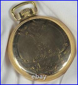1929 Illinois Bunn Special 16s 21j 60hr Mod 14 RG Pocket Watch 10K GF Case withFOB