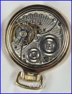 1929 Illinois Bunn Special 16s 21j 60hr Mod 14 RG Pocket Watch 10K GF Case withFOB