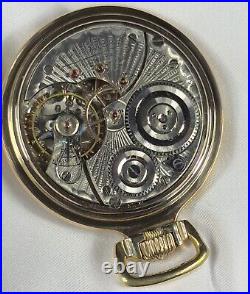 1929 Illinois Bunn Special 16s 21j 60hr Mod 14 RG Pocket Watch 10K GF Case withFOB