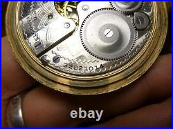 1931 Elgin Pocket Watch Grade 291 Model 7 7j 16s GF Case