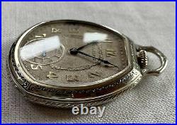 1935 Scarce Hamilton 912, Mdl 2, 17j, Art Deco Pocket Watch in 14k WGF Case