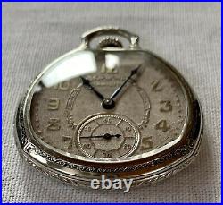 1935 Scarce Hamilton 912, Mdl 2, 17j, Art Deco Pocket Watch in 14k WGF Case