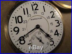 1942 Hamilton 992B Pocket Watch, 21j 16s 10k GF Case, Railroad, 24Hr, Runs