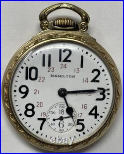 1946 Hamilton (992b). Model 5, Lever Set, 16s, 21 J. 10k GF Case. Runs. MW-21