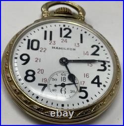 1946 Hamilton (992b). Model 5, Lever Set, 16s, 21 J. 10k GF Case. Runs. MW-21