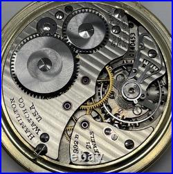 1946 Hamilton (992b). Model 5, Lever Set, 16s, 21 J. 10k GF Case. Runs. MW-21