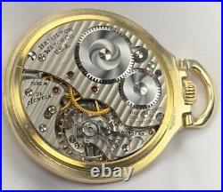 1946 Hamilton Grd 992B Mod 5 16s 21j RG Pocket Watch Bold Dial Ham 10K RGP Case