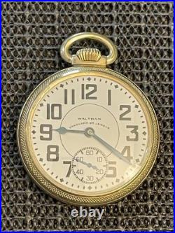 1946 Waltham Vanguard RR Grade 1908 Model 16s 23j GF Keystone Case Runs