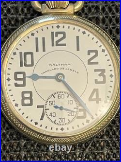 1946 Waltham Vanguard RR Grade 1908 Model 16s 23j GF Keystone Case Runs