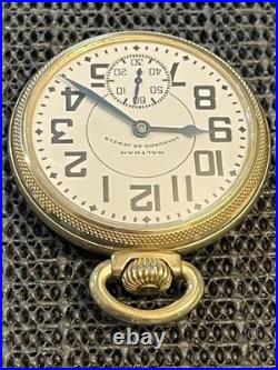 1946 Waltham Vanguard RR Grade 1908 Model 16s 23j GF Keystone Case Runs