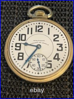 1946 Waltham Vanguard RR Grade 1908 Model 16s 23j GF Keystone Case Runs