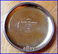 1947 Ball Pocket Watch 999b, 21 Jewels Keystone Jboss 10k Gold Filled Case
