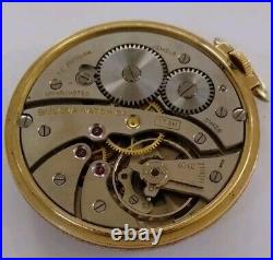 1949 BULOVA 17AH Pocket Watch 10K Rolled Gold Plate 42mm Case Running