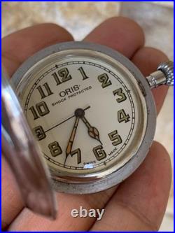 1950's Vintage Oris Hunter Case Pocket Watch Swiss Made Rare Great Condition