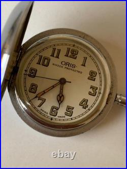 1950's Vintage Oris Hunter Case Pocket Watch Swiss Made Rare Great Condition