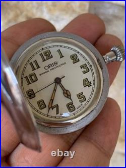 1950's Vintage Oris Hunter Case Pocket Watch Swiss Made Rare Great Condition