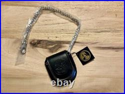 1957 CORVETTE Pocket Watch 52mm + Black Case + Chain by Franklin Mint Collector