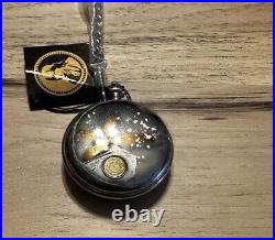 1957 CORVETTE Pocket Watch 52mm + Black Case + Chain by Franklin Mint Collector