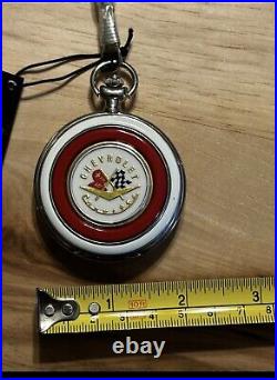 1957 CORVETTE Pocket Watch 52mm + Black Case + Chain by Franklin Mint Collector