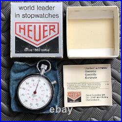 1968 Tag Heuer Chronograph 1/5 Second Ref. 508.201 Vintage Stopwatch 0-60min