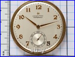 1970's Hamilton Masterpiece cal 870 (Swiss ETA 6497) POCKET WATCH GF Case RUNS
