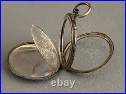 19th Swiss 800 Solid Silver Niello Hallmark Hunter Pocket Watch Case Only