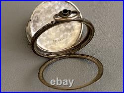 19th Swiss 800 Solid Silver Niello Hallmark Hunter Pocket Watch Case Only