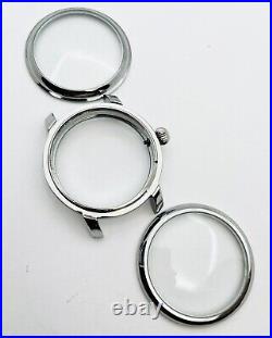 (1) One Size 16S WRISTWATCH Pocket Watch Display Case Silver Plated