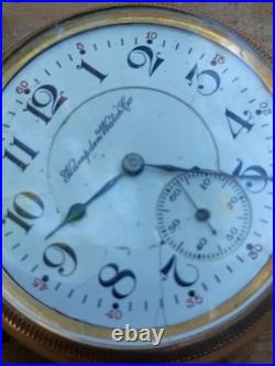 21 Jewels Hampton Railroad Watch working Rare signed Swing Gold Filled Worn Case