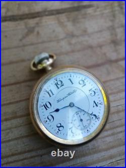 21 Jewels Hampton Railroad Watch working Rare signed Swing Gold Filled Worn Case