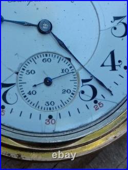 21 Jewels Hampton Railroad Watch working Rare signed Swing Gold Filled Worn Case