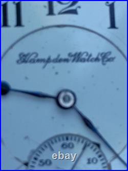 21 Jewels Hampton Railroad Watch working Rare signed Swing Gold Filled Worn Case