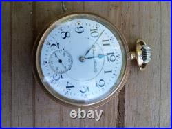 21 Jewels Hampton Railroad Watch working Rare signed Swing Gold Filled Worn Case