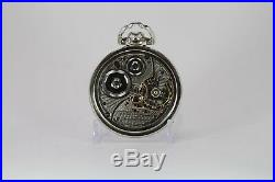 21 Jewels Salesman Display Back Pocket Watch ILLINOIS Bunn Special Case RailRoad