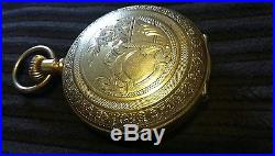2.8 Ounce 14k Solid Gold 18s KWKS Pocket Watch Case