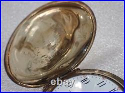 354 Elgin 15 Jewel Wind Hunter Pocket Watch 20 Yr GF Case 0s runs 5 Diamond Rose