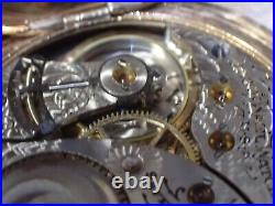 354 Elgin 15 Jewel Wind Hunter Pocket Watch 20 Yr GF Case 0s runs 5 Diamond Rose