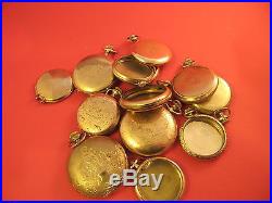 399 Grams Of Gold Filled Pocket Watch Cases For Scrap Gold No Reserve