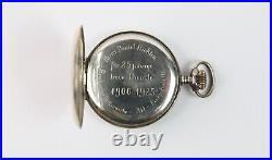 44mm Sterling Silver (. 900) Half Hunter Pocket Watch Case 1030