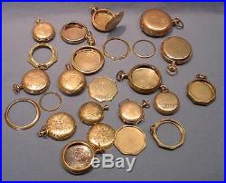485 Grams Gold Filled Pocket Watch Cases Scrap Recovery
