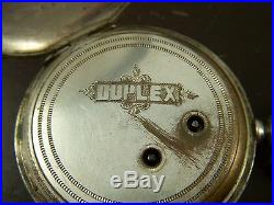 48mm Chinese Qing Dynasty Bovet Chinese Duplex Watch Silver Case/Parts or Repair