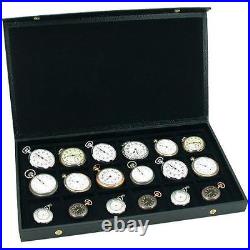 4 Pack Wholesale Lot Pocket Watch Display Cases Storage Boxes For 18 Watches New
